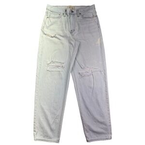Madewell Slouchy Boy Jeans Distressed Ripped Light Wash‎ Denim Sz 28 Fits 32"